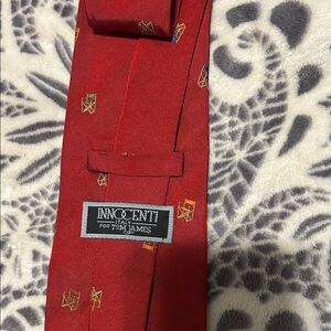Red Geometric Men's Tie